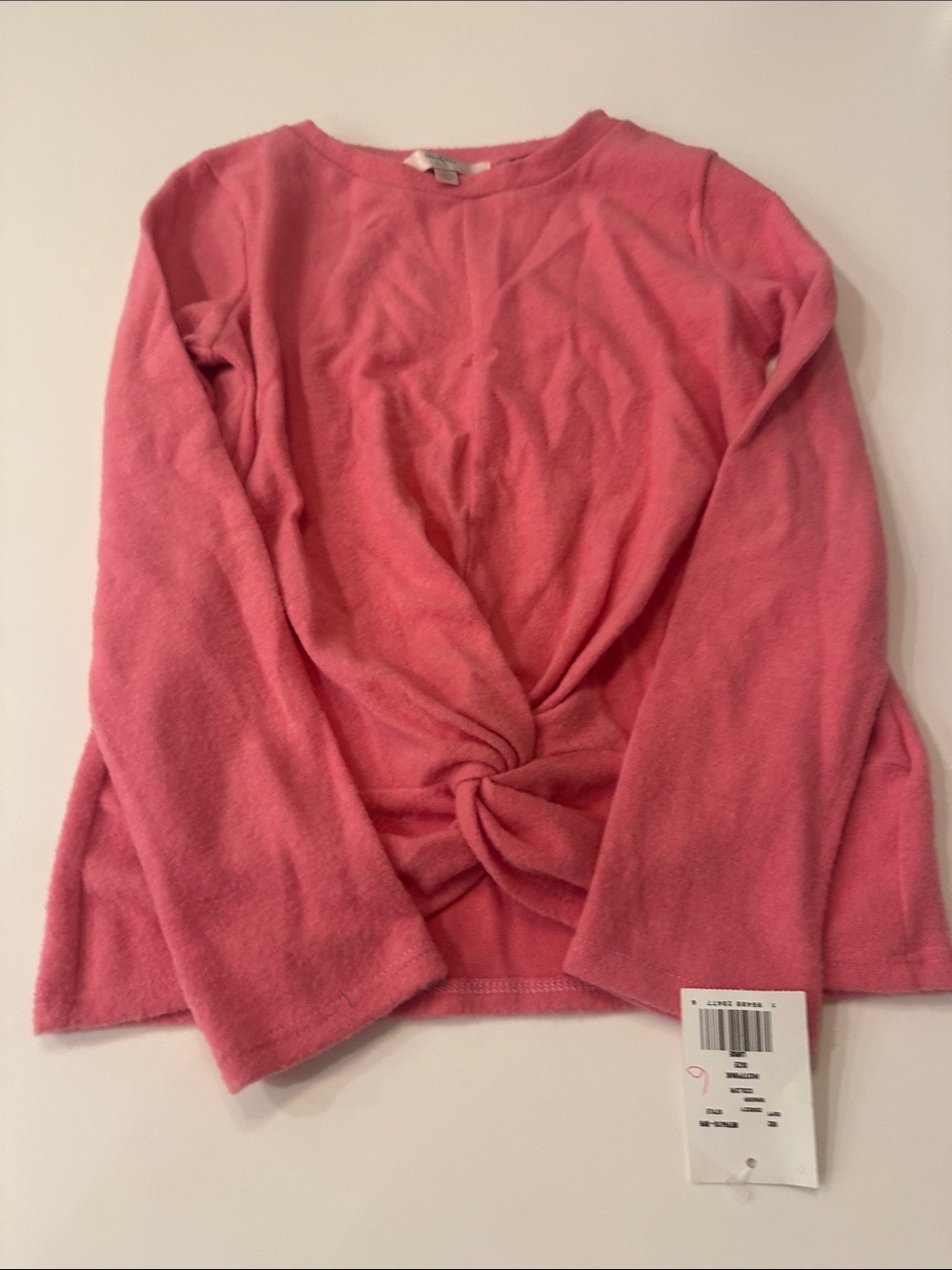 Moa Moa Pink Girls' Twist Front Sweater girls large